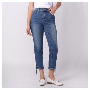 DG2 by Diane Gilman Laced Hem Ankle Skinny Jeans size 24PW NWT